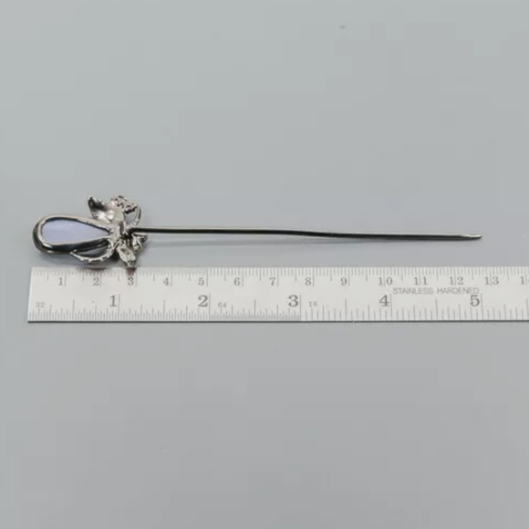 Beautiful blue chalcedony ruby Topaz large pin - Picture 4 of 8